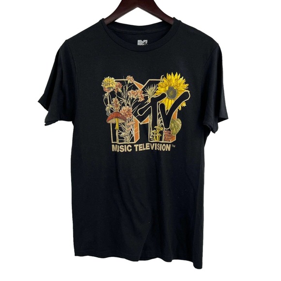 MTV‎ Black Logo Graphic Tee Small New - Picture 1 of 5